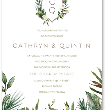 Palms Wedding Invitation