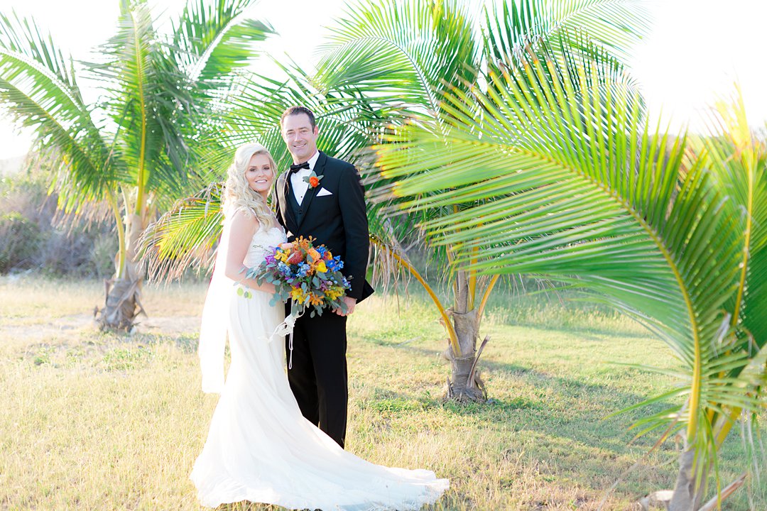 Bride and groom have a Blue Sky Ceremony at Villa Serenita in St. Thomas